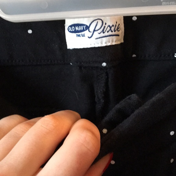 Black Polka Dot Capri/Pixie Pants - Picture 2 of 5